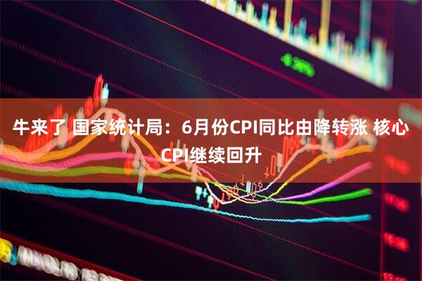 牛来了 国家统计局：6月份CPI同比由降转涨 核心CPI继续回升