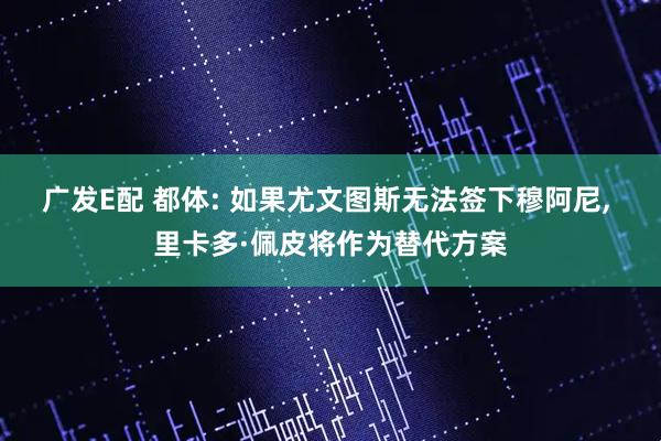 广发E配 都体: 如果尤文图斯无法签下穆阿尼, 里卡多·佩皮将作为替代方案